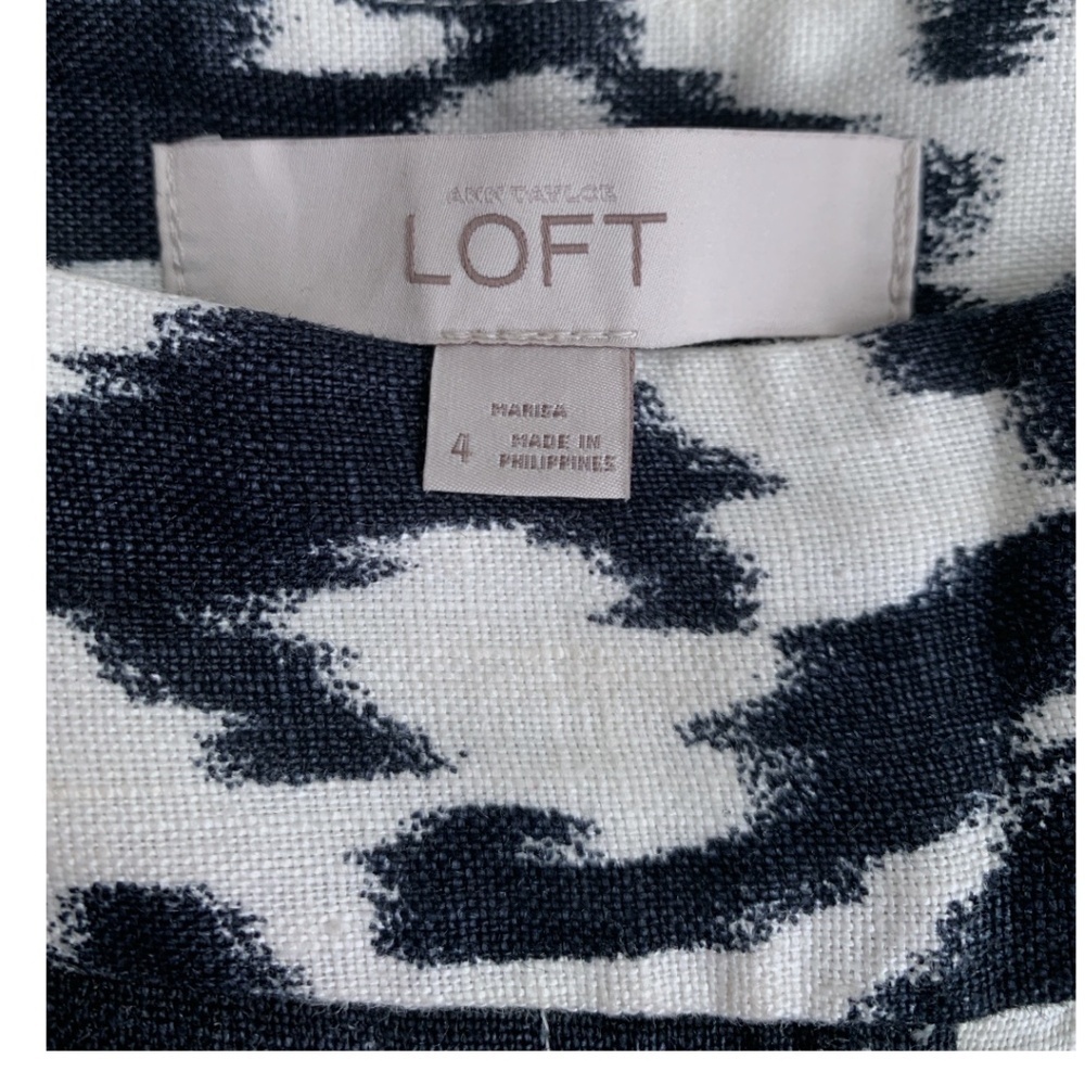 Ann Taylor Loft Women's Pants Size 4 Wide Leg 100% Linen - Picture 6 of 7